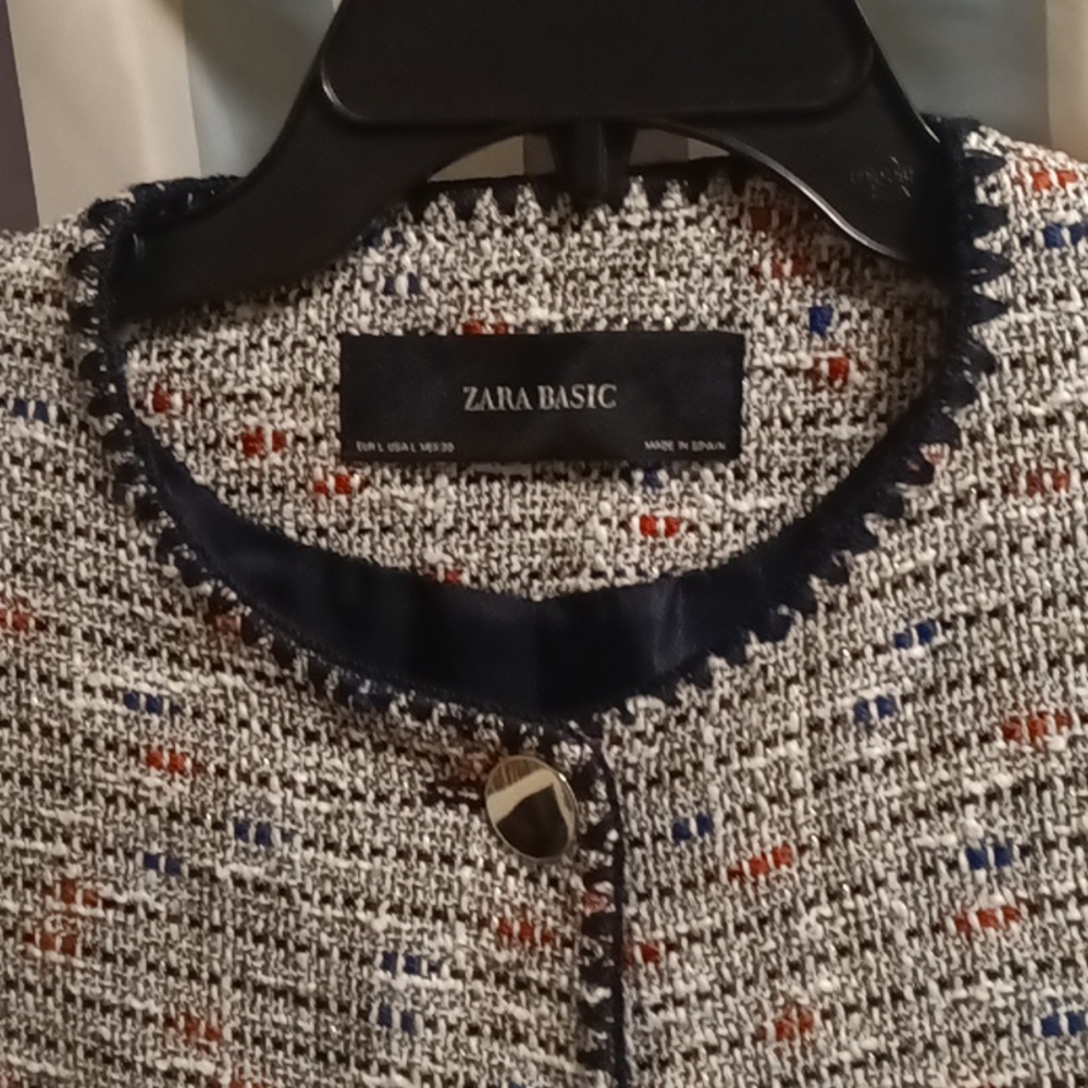 Final Price Zara Basic Multi-Colored Jacket W Gol… - image 2
